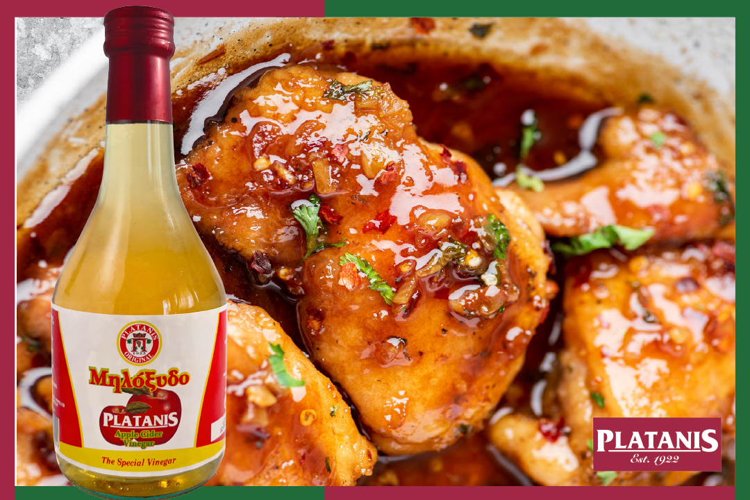 Honey-glazed chicken with apple cider vinegar