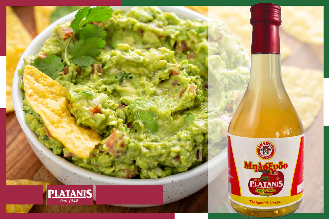 Platanis apple cider vinegar guacamole