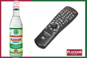 Disinfect your remote control with Platanis isopropyl alcohol