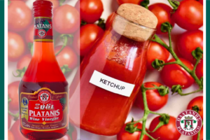 Homemade ketchup with Platanis red vinegar