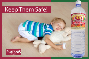 A white vinegar floor cleaner is safer for toddlers and children sitting on the floor because it doesn't contain harsh chemicals.