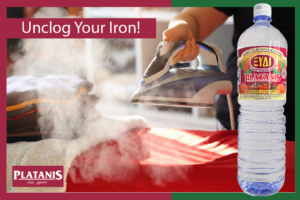 Unclog your iron with Platanis white vinegar