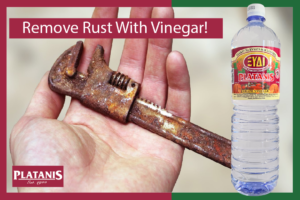 You can remove rust with white vinegar and make your tools look new again.