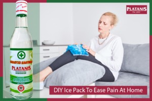 DIY ice pack with isopropyl alcohol