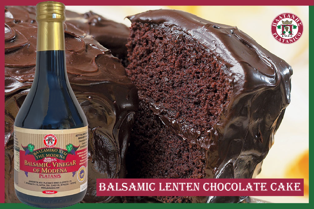 Vegan chocolate cake with balsamic vinegar