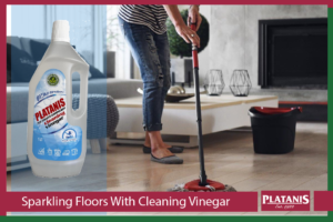 Clean floors with cleaning vinegar