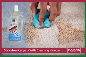 Clean carpets with cleaning vinegar