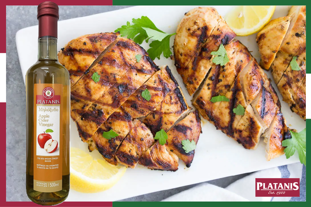 Platanis apple cider vinegar chicken marinade for grilled chicken