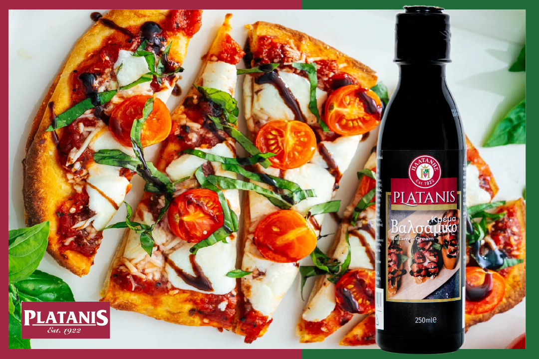 Pita Pizza with Balsamic Cream