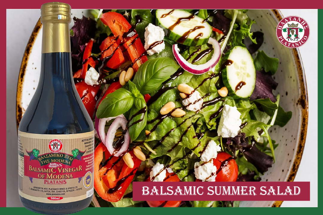 Balsamic vinegar salad as a side dish or a main.