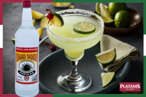 Classic Margarita Cocktail with Platanis Summer Thunder distillate.