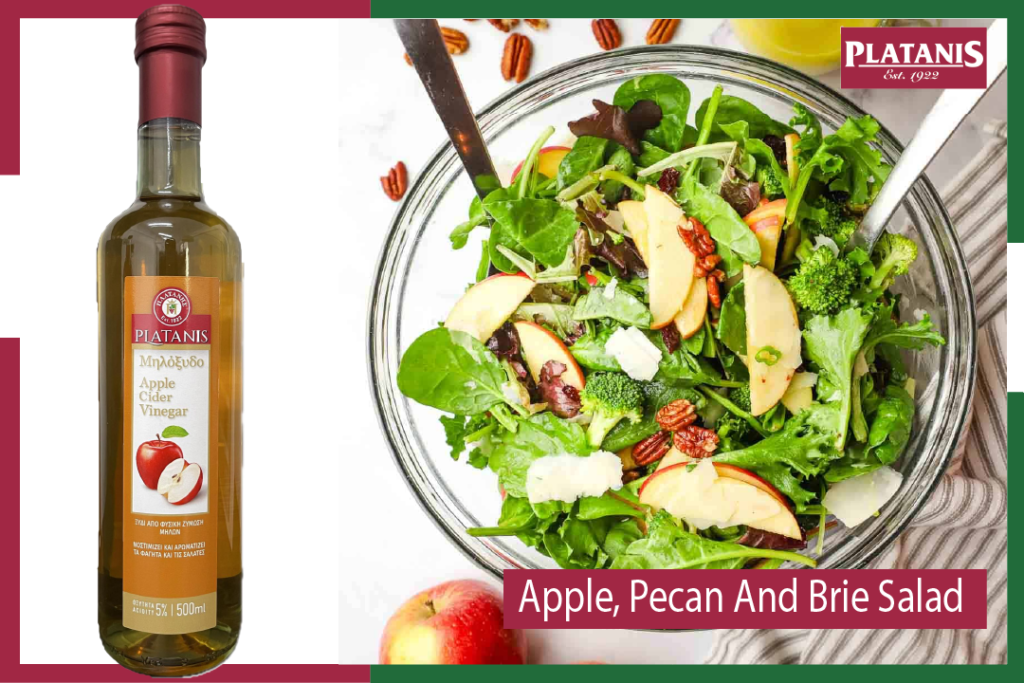 Apple, Brie and Pecan Salad with Apple Cider Vinegar Vinaigrette