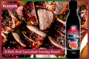 Fig balsamic cream pork roast